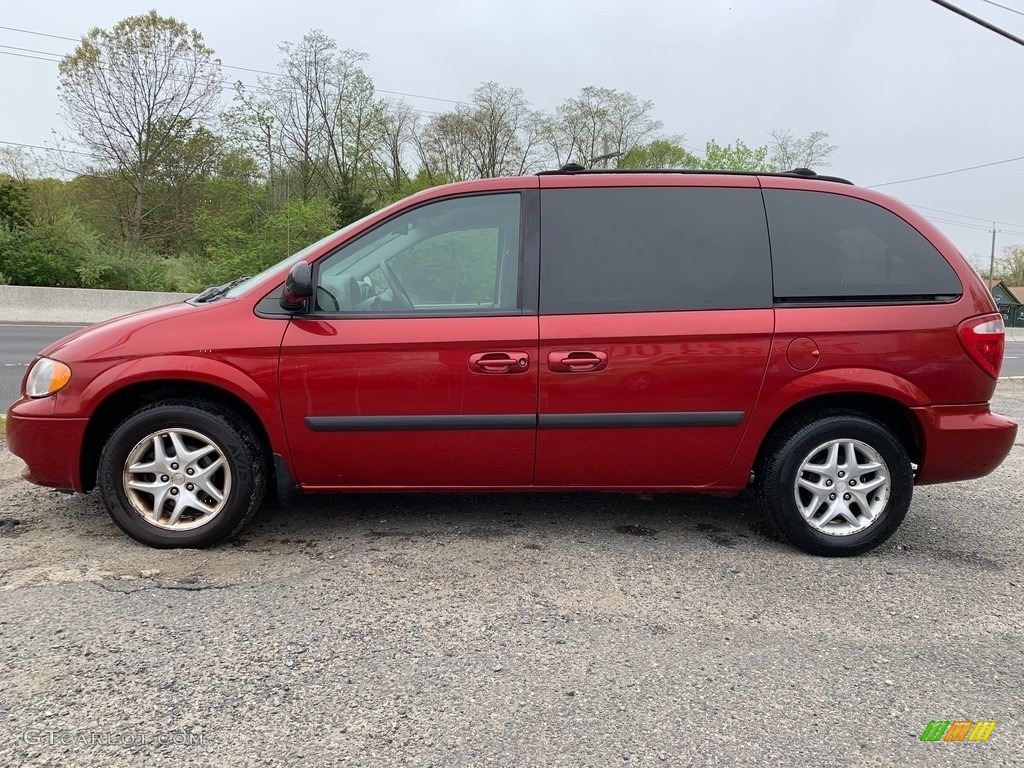 2007 Caravan SXT - Inferno Red Crystal Pearl / Dark Khaki/Light Graystone photo #5