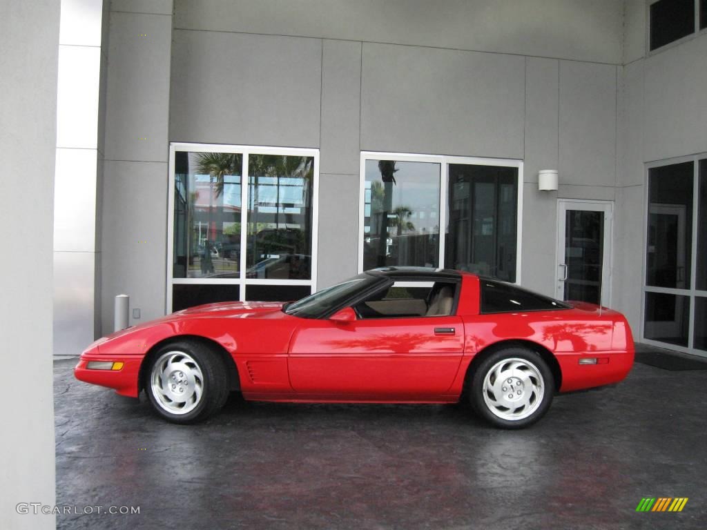 1996 Corvette Coupe - Torch Red / Light Beige photo #4