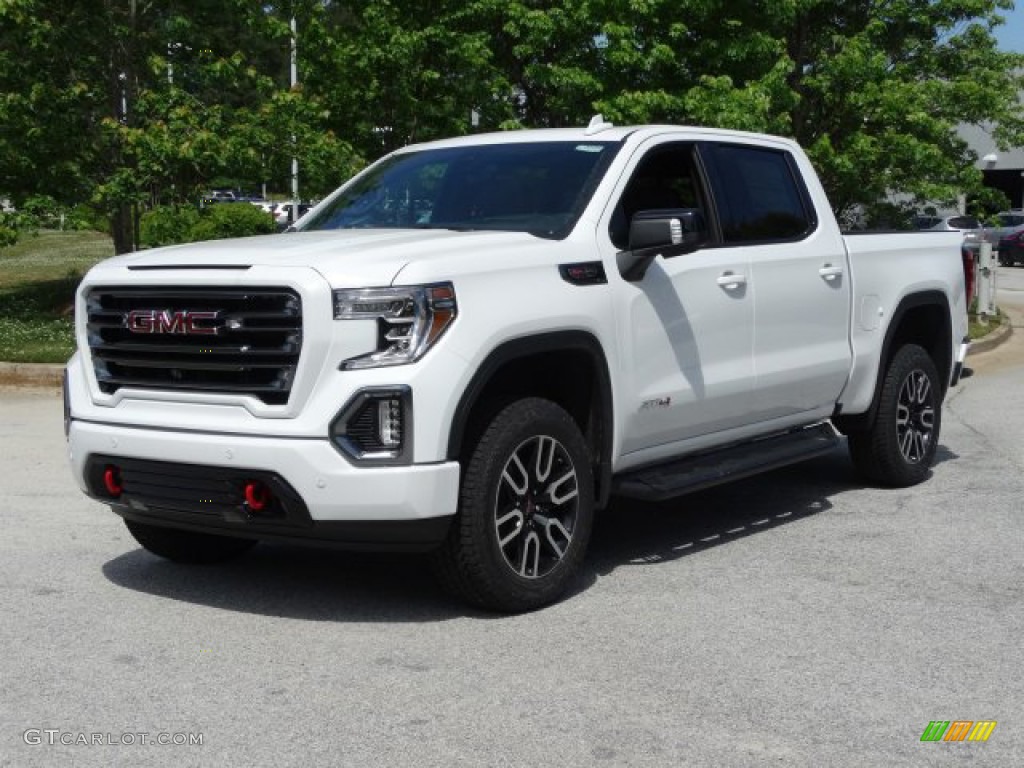 Summit White 2019 GMC Sierra 1500 AT4 Crew Cab 4WD Exterior Photo #133198946