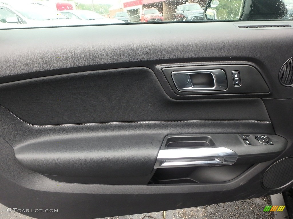 2019 Ford Mustang EcoBoost Fastback Ebony Door Panel Photo #133199247