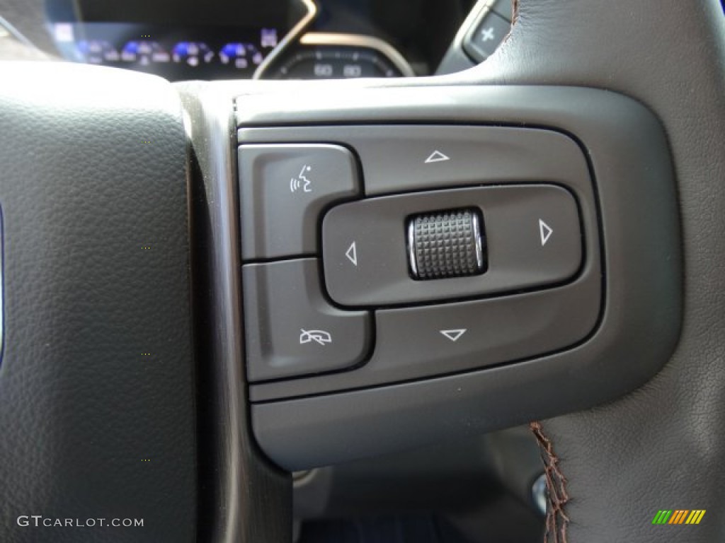 2019 GMC Sierra 1500 AT4 Crew Cab 4WD Jet Black Steering Wheel Photo #133199355