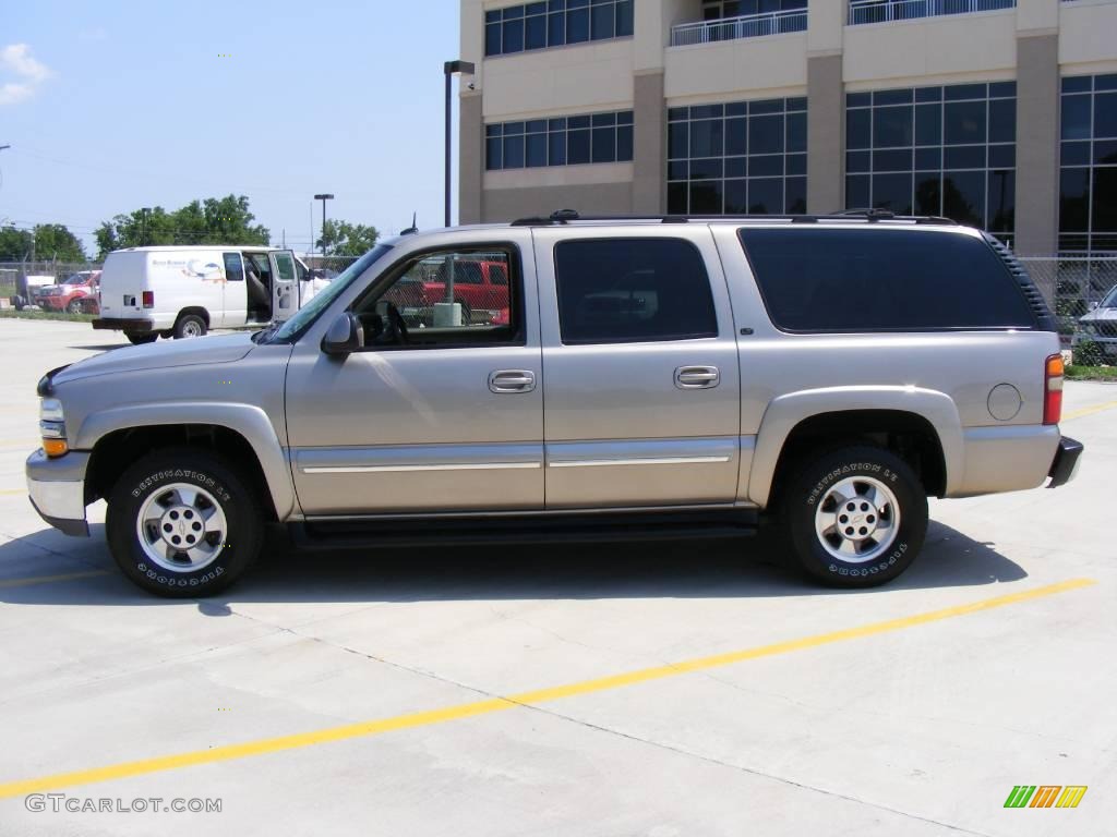 2002 Suburban 1500 LT - Light Pewter Metallic / Tan photo #6