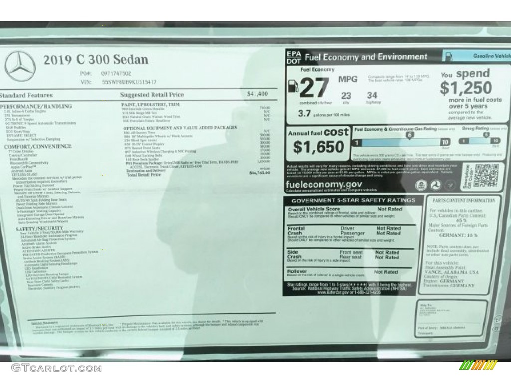 2019 C 300 Sedan - Emerald Green Metallic / Silk Beige/Black photo #10
