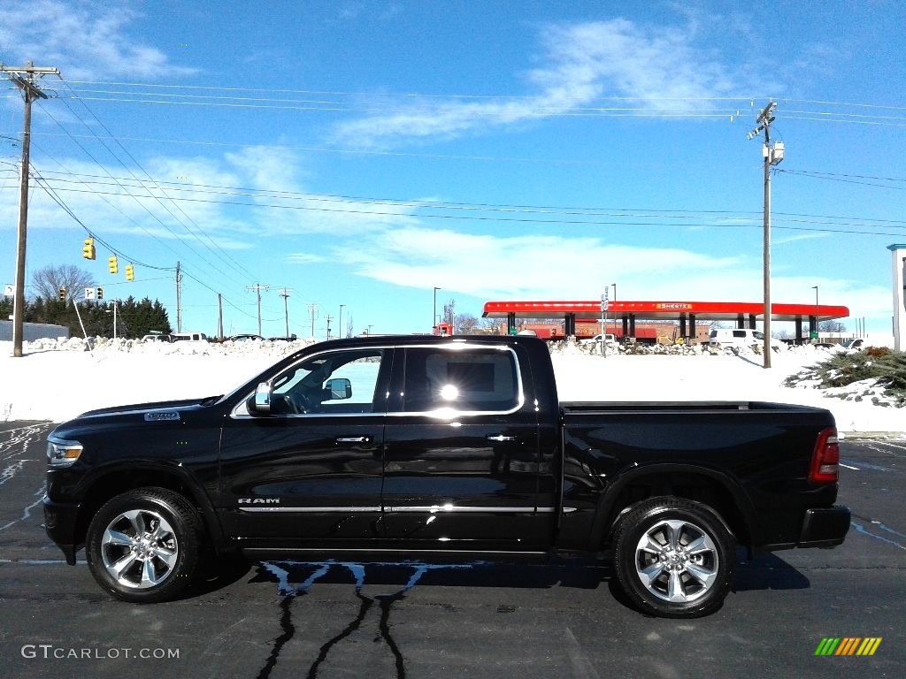 2019 1500 Limited Crew Cab 4x4 - Diamond Black Crystal Pearl / Black photo #1