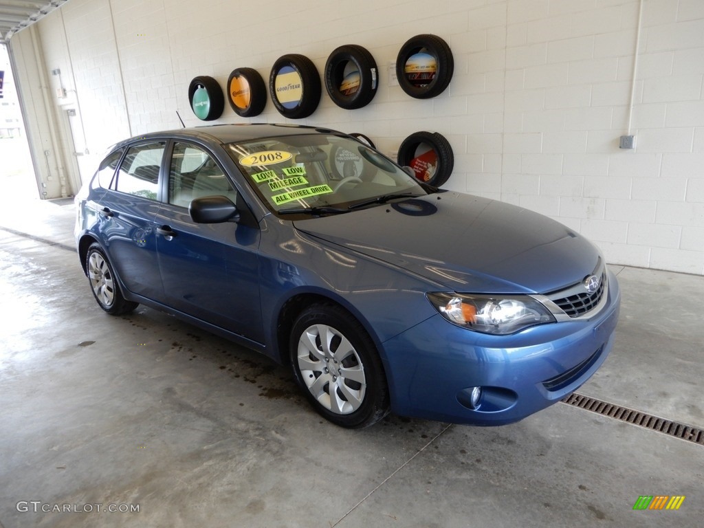 2008 Impreza 2.5i Wagon - Newport Blue Pearl / Ivory photo #1