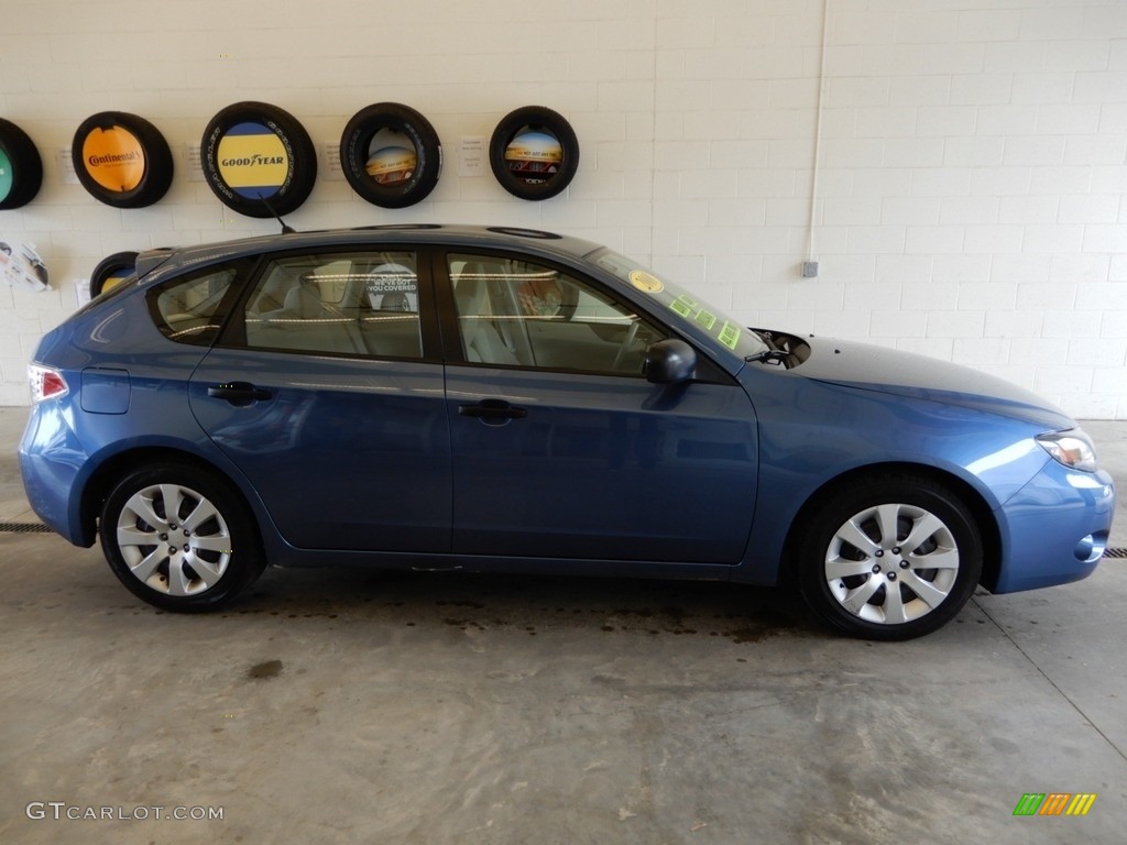 2008 Impreza 2.5i Wagon - Newport Blue Pearl / Ivory photo #3