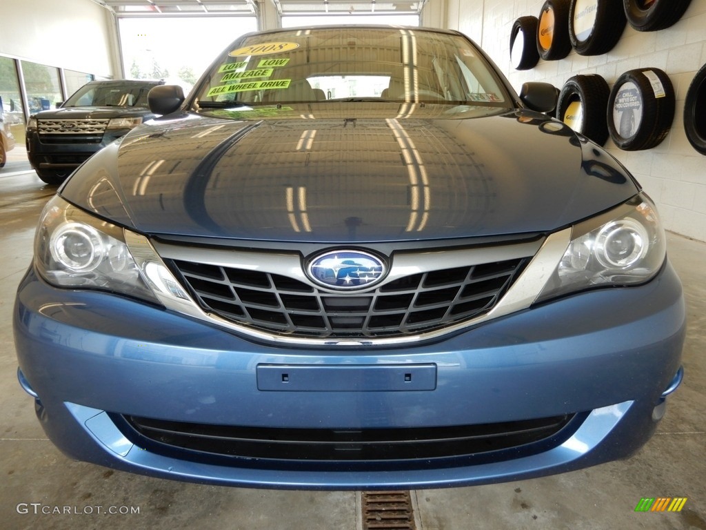 2008 Impreza 2.5i Wagon - Newport Blue Pearl / Ivory photo #11