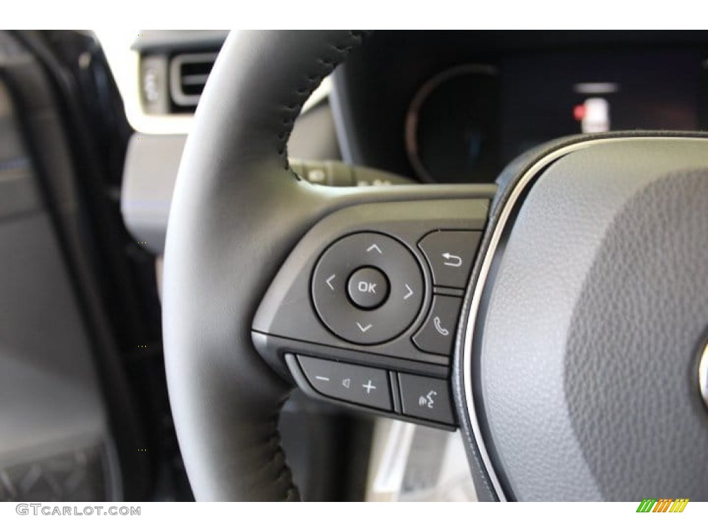 2019 Toyota RAV4 XSE AWD Hybrid Black Steering Wheel Photo #133219526