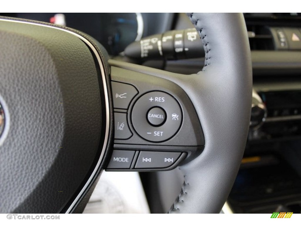 2019 Toyota RAV4 XSE AWD Hybrid Black Steering Wheel Photo #133219550