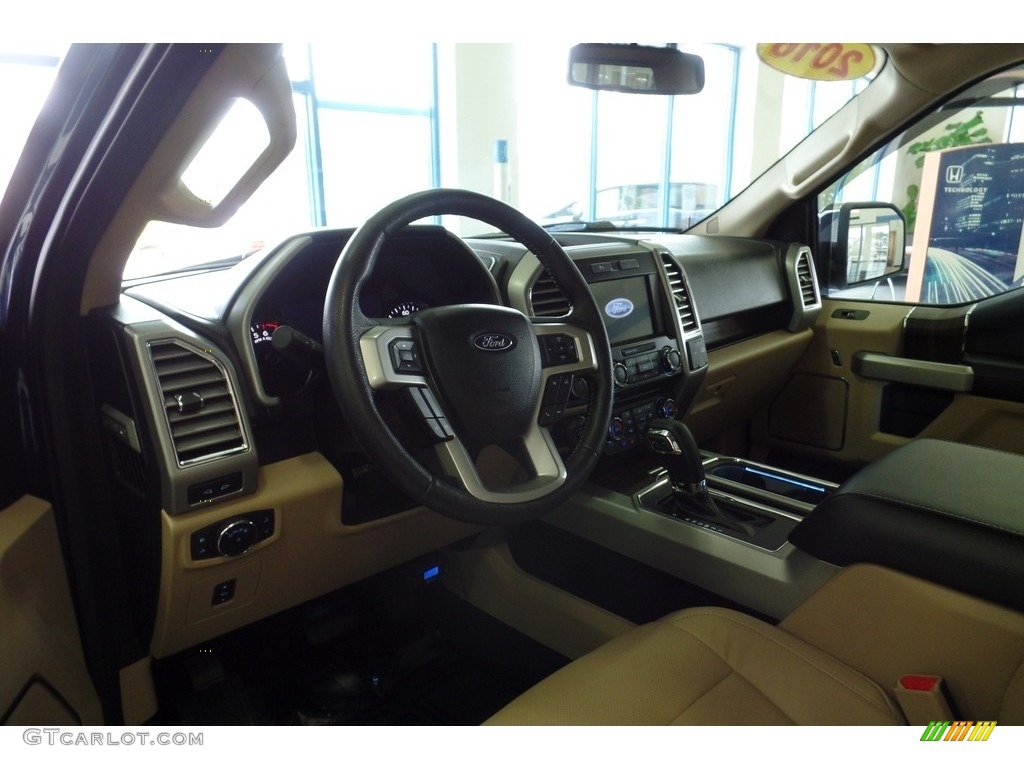 2016 F150 Lariat SuperCab 4x4 - Blue Jeans / Medium Light Camel photo #15