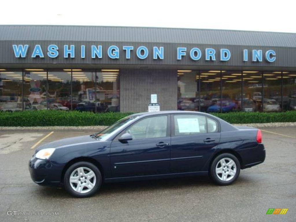 2007 Malibu LT Sedan - Dark Blue Metallic / Titanium Gray photo #1