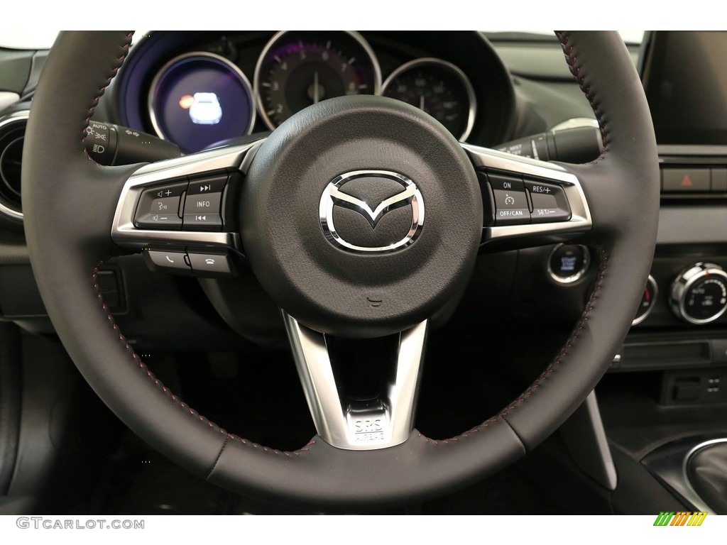 2019 Mazda MX-5 Miata RF Grand Touring Black Steering Wheel Photo #133226040