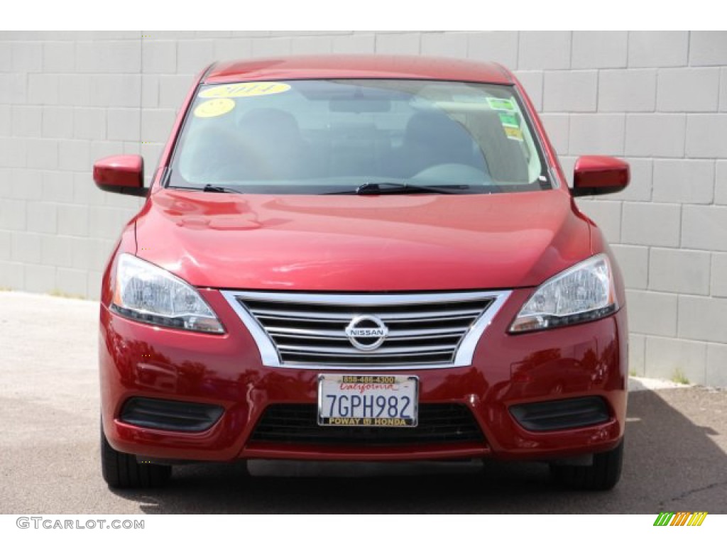 2014 Sentra SV - Red Brick / Charcoal photo #4