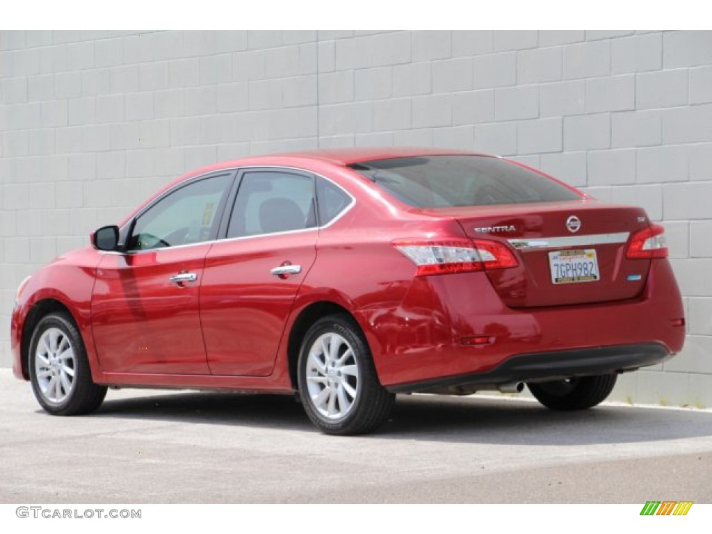 2014 Sentra SV - Red Brick / Charcoal photo #8