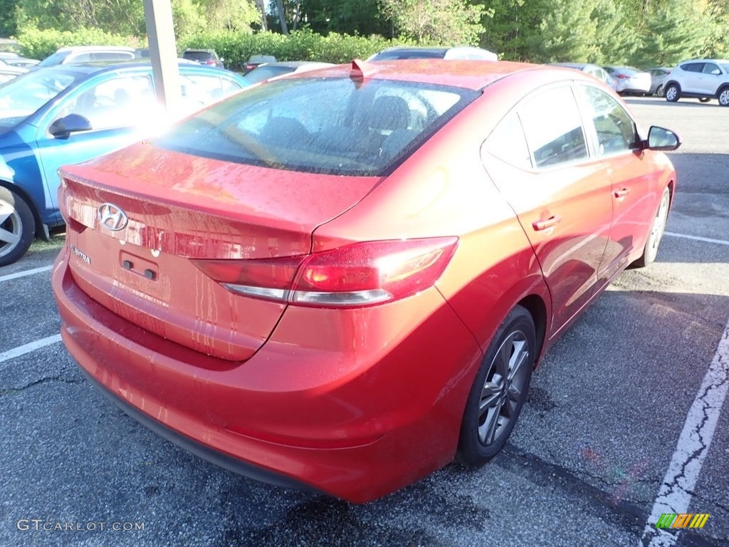 2018 Elantra SEL - Scarlet Red / Gray photo #3