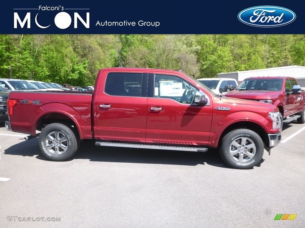 2019 F150 Lariat SuperCrew 4x4 - Ruby Red / Earth Gray photo #1