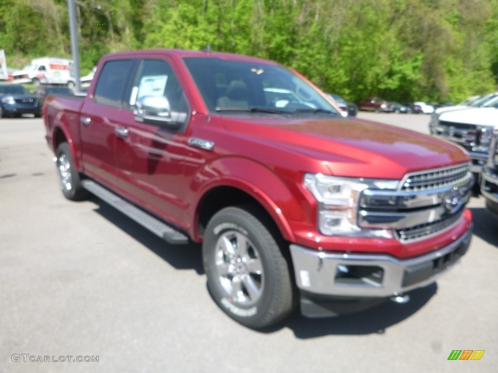 2019 F150 Lariat SuperCrew 4x4 - Ruby Red / Earth Gray photo #3