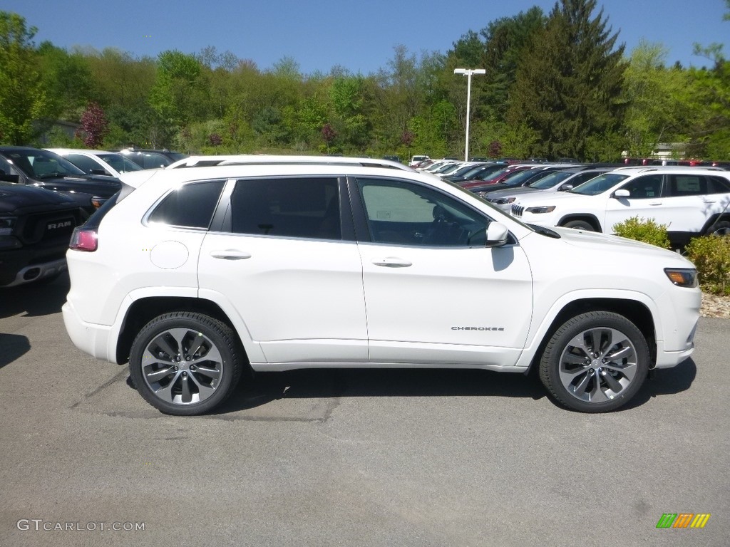 Pearl White 2019 Jeep Cherokee Overland 4x4 Exterior Photo #133231251
