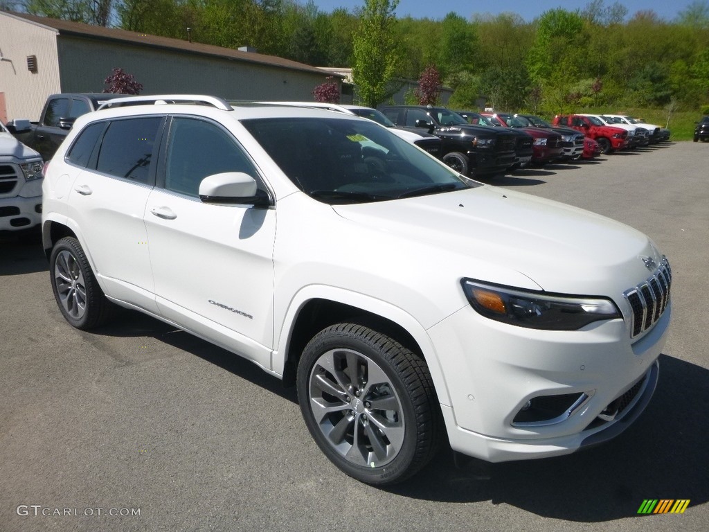 Pearl White 2019 Jeep Cherokee Overland 4x4 Exterior Photo #133231272