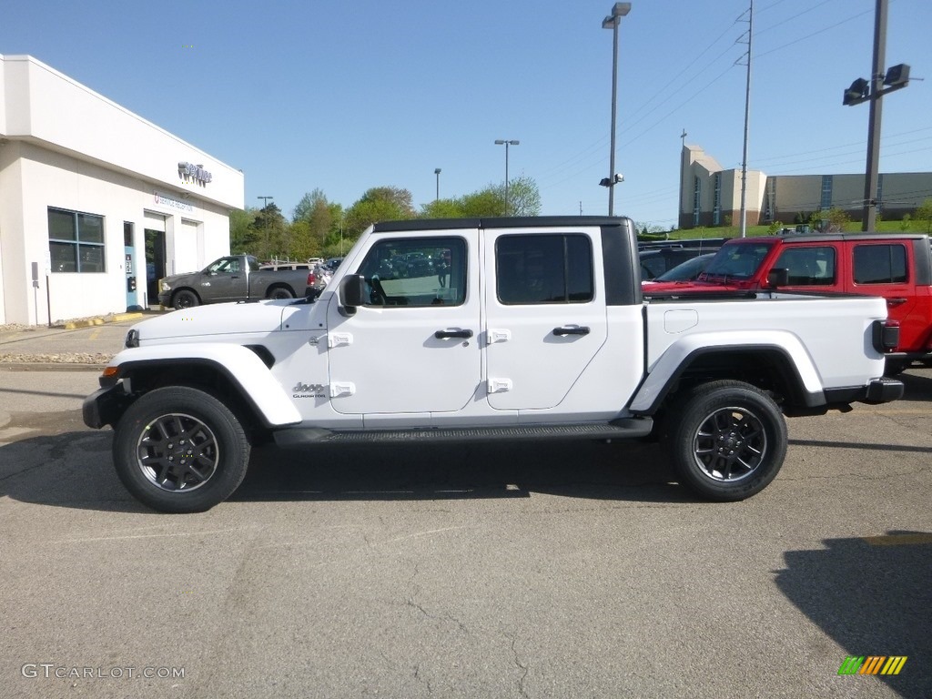 Bright White 2020 Jeep Gladiator Overland 4x4 Exterior Photo #133232496