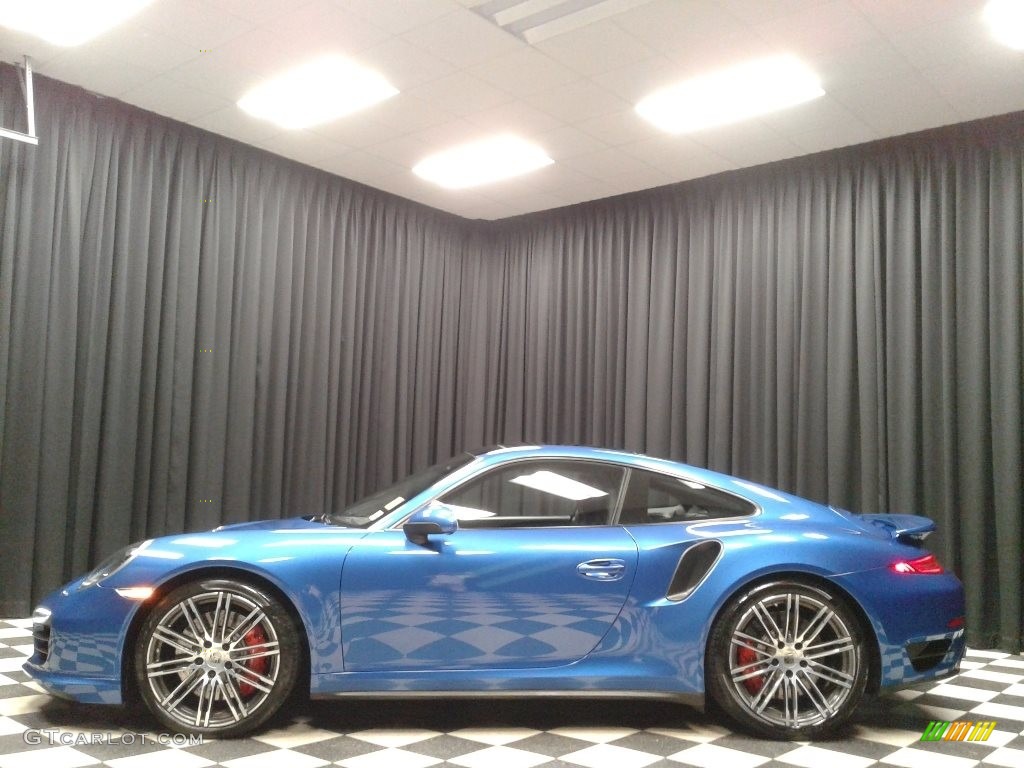 Sapphire Blue Metallic 2016 Porsche 911 Turbo Coupe Exterior Photo #133234551