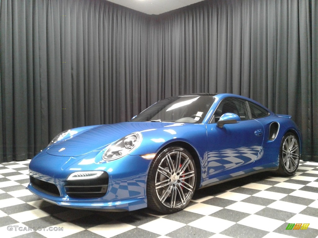 Sapphire Blue Metallic 2016 Porsche 911 Turbo Coupe Exterior Photo #133234581