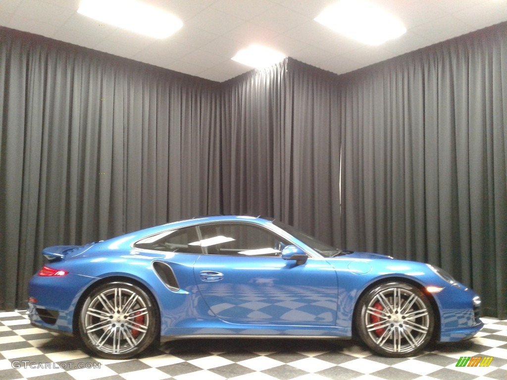 Sapphire Blue Metallic 2016 Porsche 911 Turbo Coupe Exterior Photo #133234647