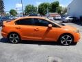 2014 Orange Fire Pearl Honda Civic Si Sedan  photo #2