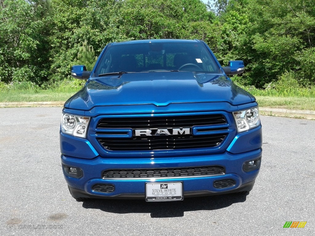 2019 1500 Big Horn Quad Cab 4x4 - Blue Streak Pearl / Black photo #3