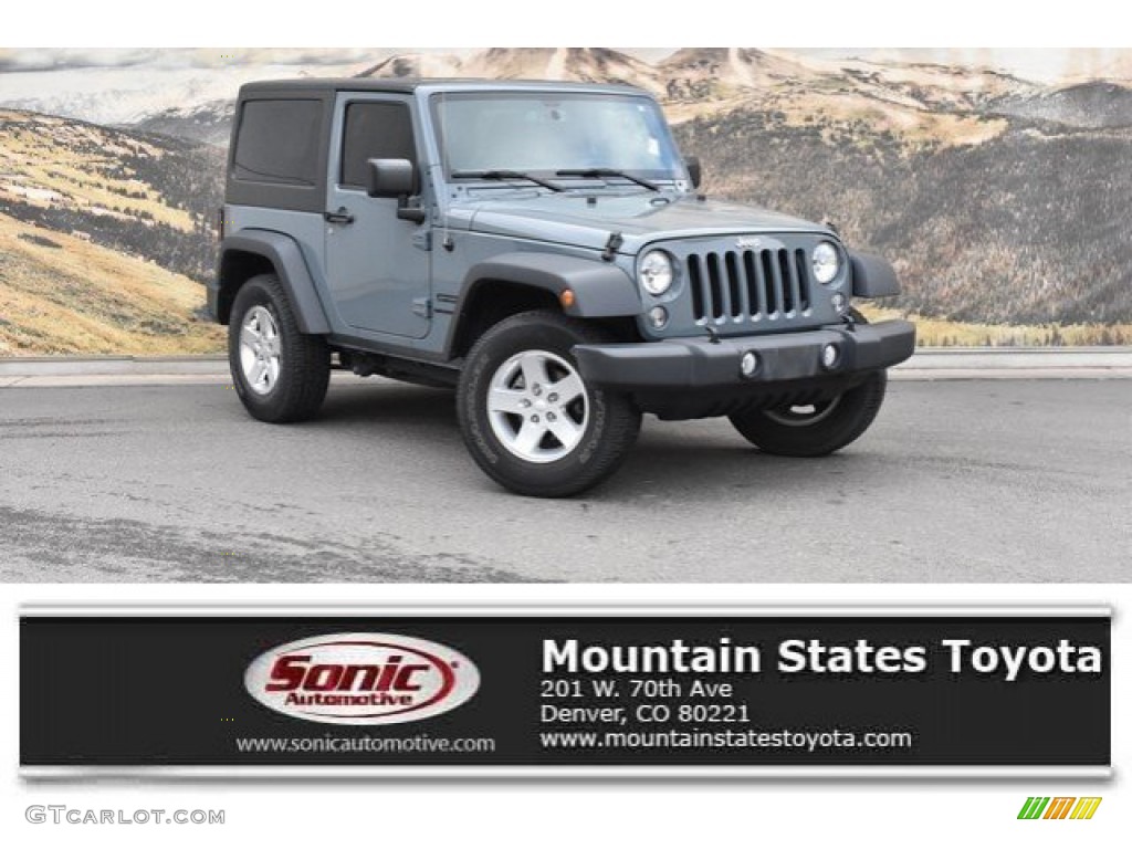 2015 Wrangler Sport 4x4 - Anvil / Black photo #1