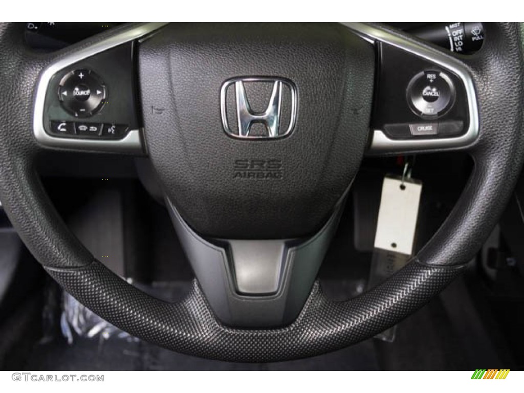 2017 Civic LX Coupe - Lunar Silver Metallic / Black/Gray photo #15