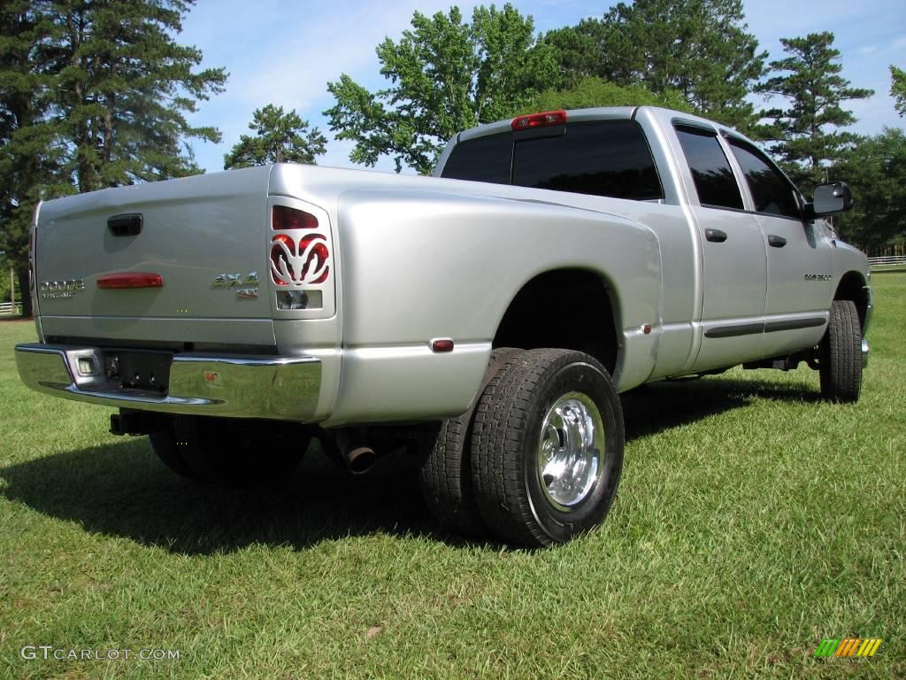 2004 Ram 3500 SLT Quad Cab 4x4 Dually - Bright Silver Metallic / Dark Slate Gray photo #9