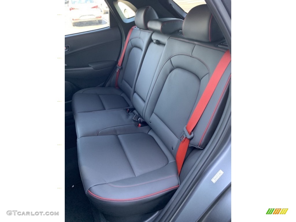 Black/Red Accents Interior 2019 Hyundai Kona Iron Man Edition AWD Photo #133242921