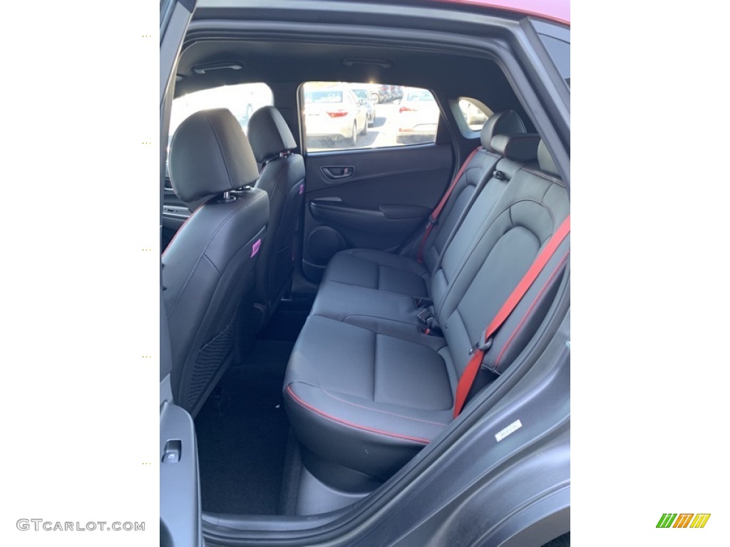 Black/Red Accents Interior 2019 Hyundai Kona Iron Man Edition AWD Photo #133242930