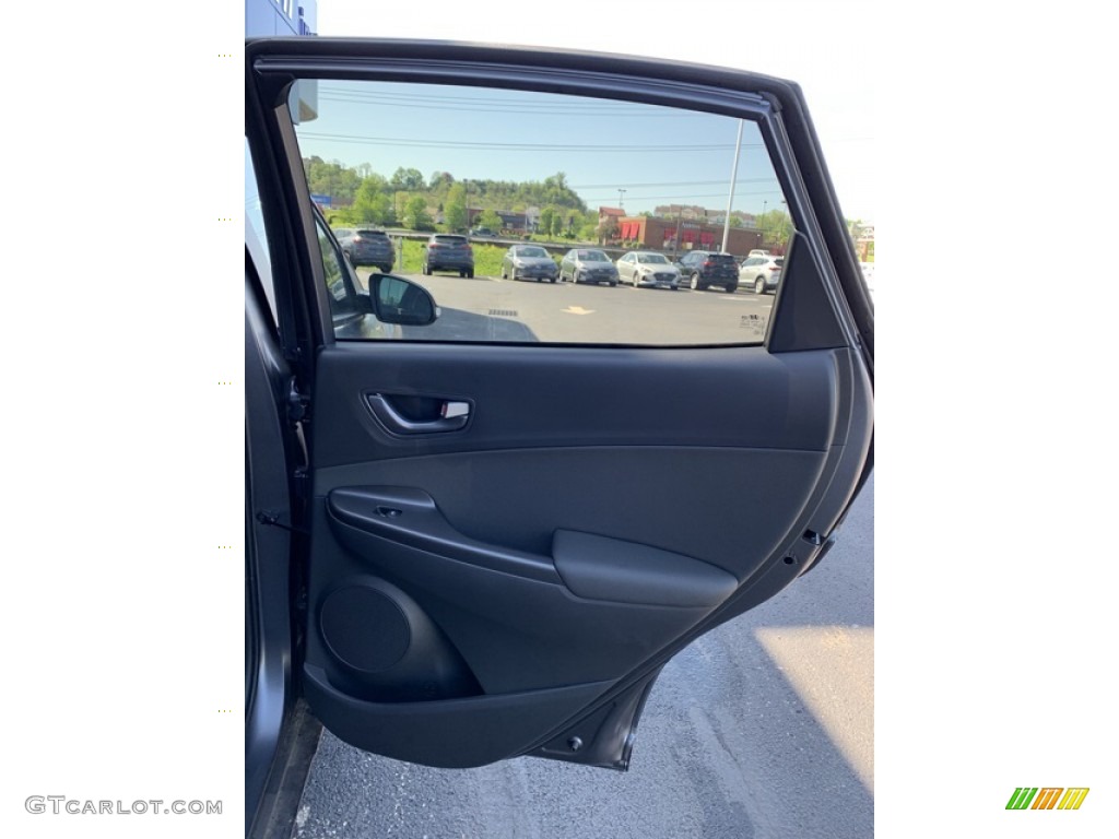 2019 Hyundai Kona Iron Man Edition AWD Black/Red Accents Door Panel Photo #133242993