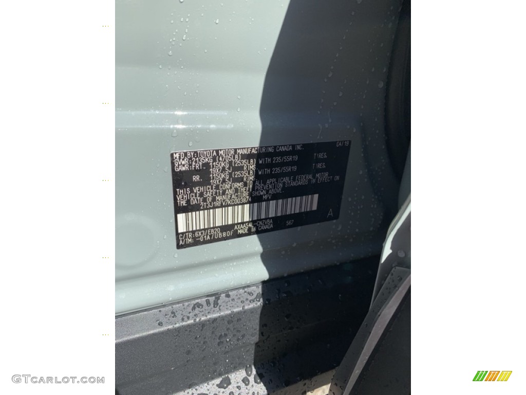 2019 RAV4 Color Code 6X3 for Lunar Rock Photo #133247139