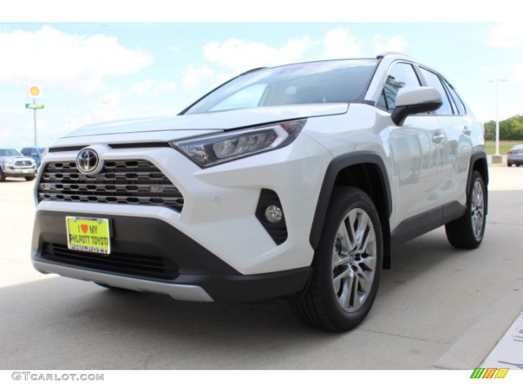 2019 RAV4 Limited - Blizzard White Pearl / Black photo #4