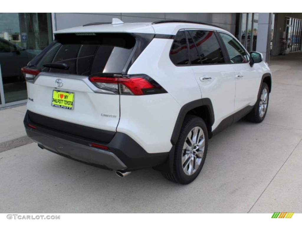 2019 RAV4 Limited - Blizzard White Pearl / Black photo #8