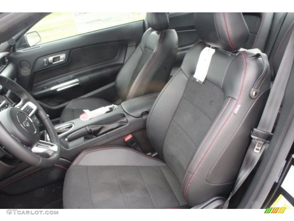 Ebony w/Miko Suede and Red Accent Stitching Interior 2019 Ford Mustang California Special Fastback Photo #133250951