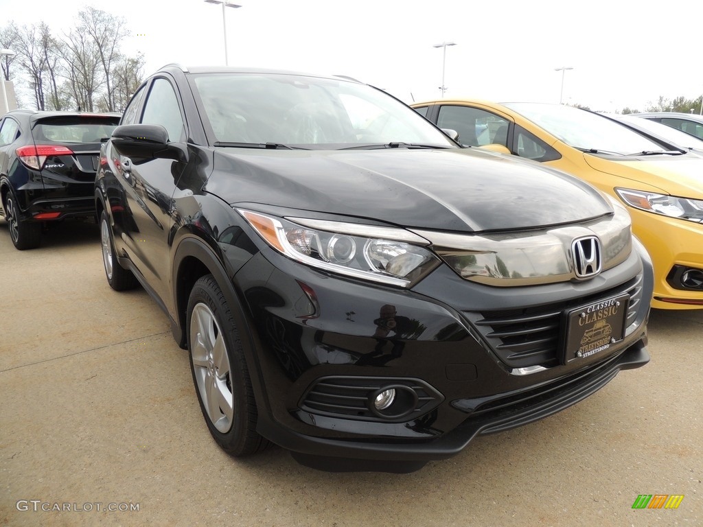 2019 HR-V EX - Crystal Black Pearl / Black photo #3