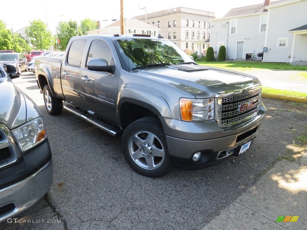 2013 Sierra 2500HD Denali Crew Cab 4x4 - Steel Gray Metallic / Ebony photo #7