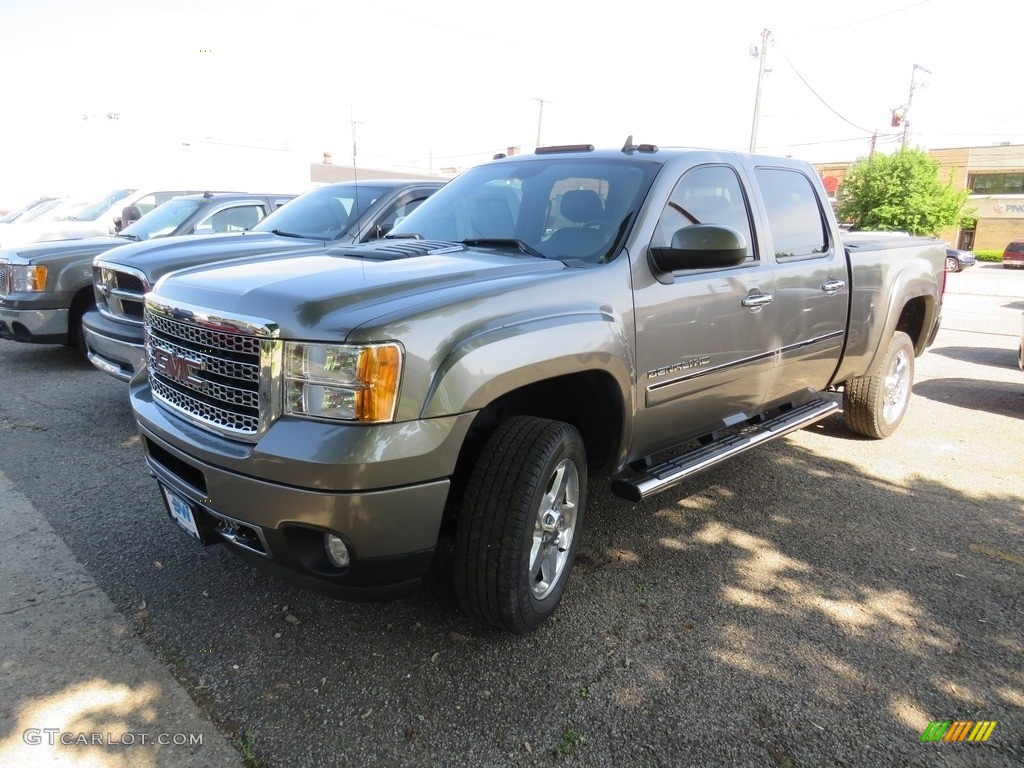 2013 Sierra 2500HD Denali Crew Cab 4x4 - Steel Gray Metallic / Ebony photo #11