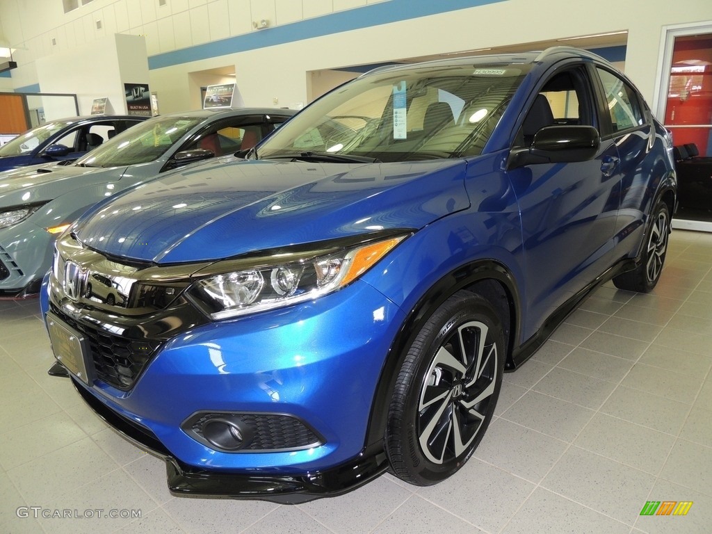 2019 HR-V Sport AWD - Aegean Blue Metallic / Black photo #1
