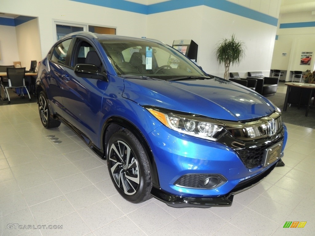 2019 HR-V Sport AWD - Aegean Blue Metallic / Black photo #3