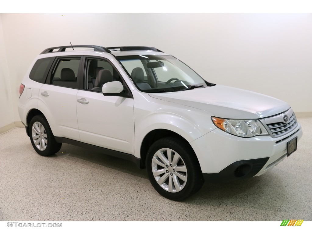 2011 Forester 2.5 X Premium - Satin White Pearl / Black photo #1