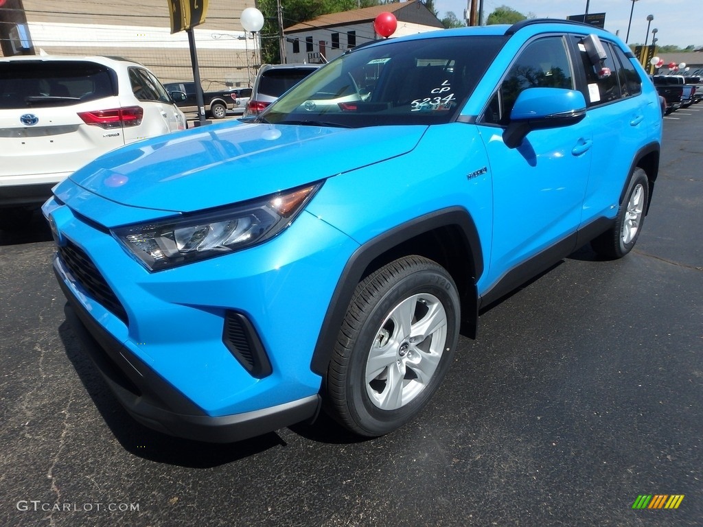 Blue Flame 2019 Toyota RAV4 LE AWD Hybrid Exterior Photo #133258553
