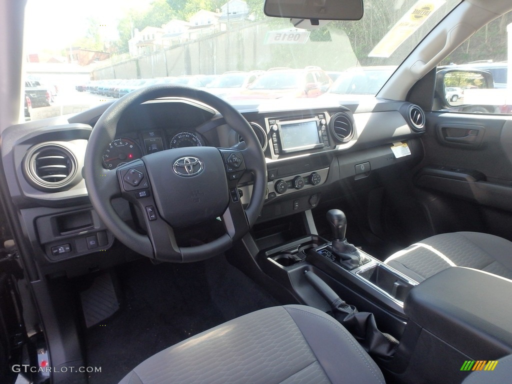 2019 Tacoma SR Double Cab 4x4 - Midnight Black Metallic / Cement Gray photo #8