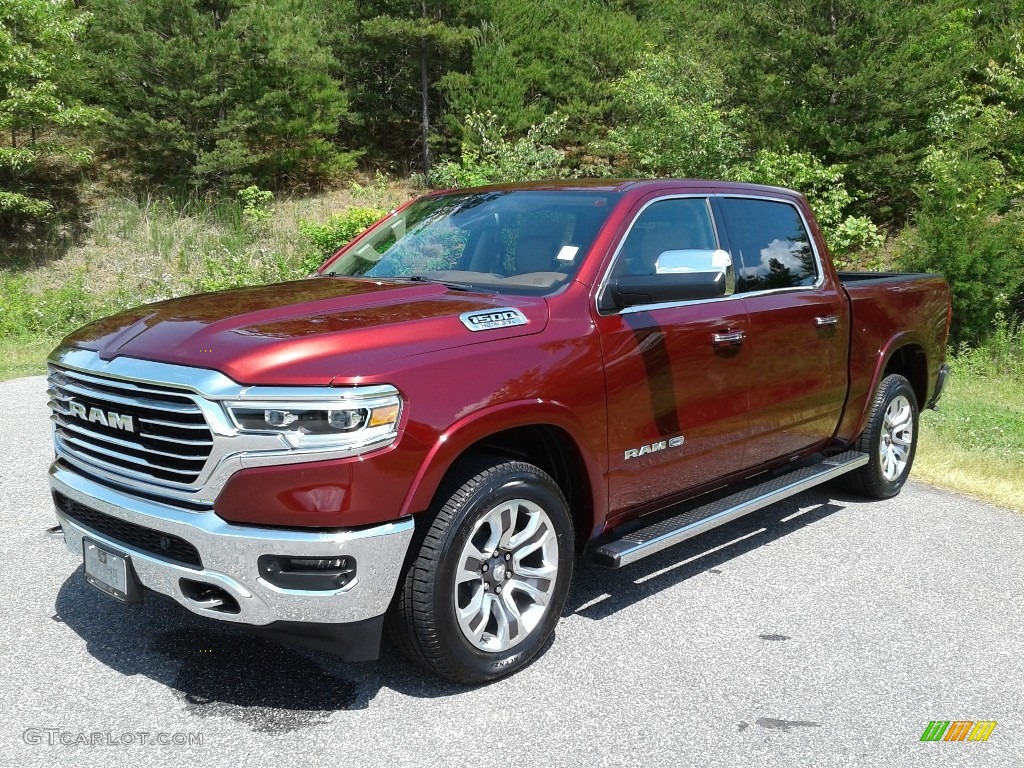 2019 1500 Long Horn Crew Cab 4x4 - Delmonico Red Pearl / Mountain Brown/Light Frost Beige photo #2
