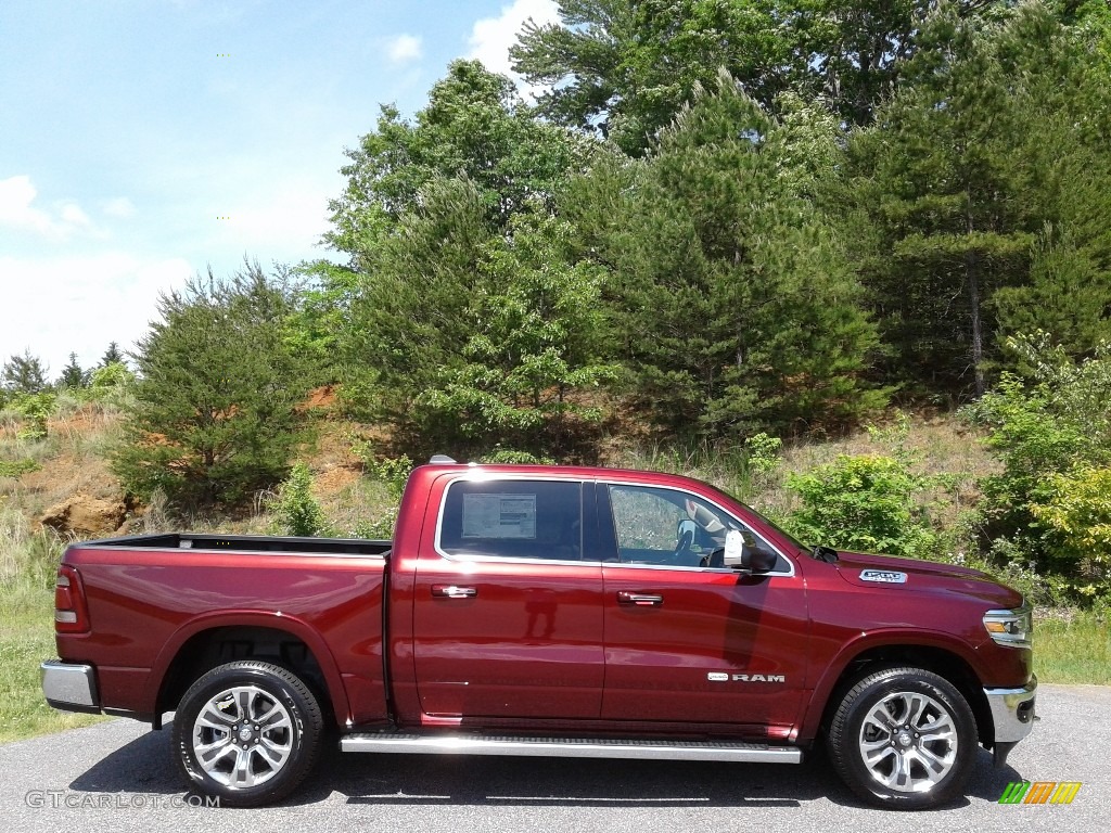 2019 1500 Long Horn Crew Cab 4x4 - Delmonico Red Pearl / Mountain Brown/Light Frost Beige photo #5