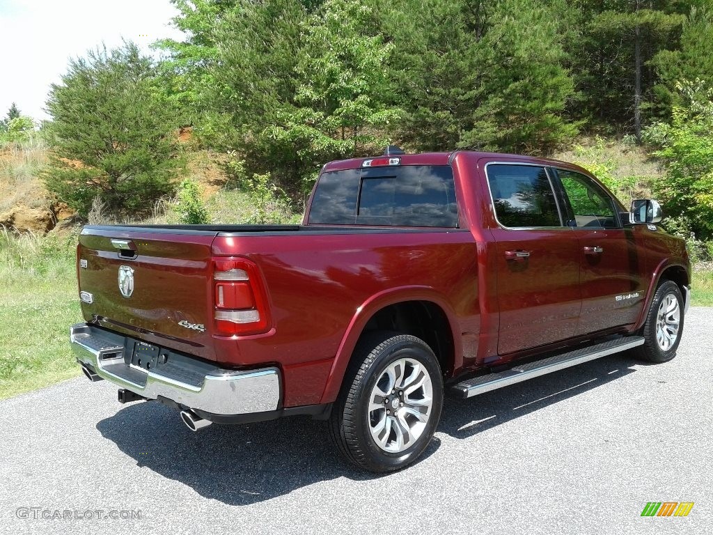 2019 1500 Long Horn Crew Cab 4x4 - Delmonico Red Pearl / Mountain Brown/Light Frost Beige photo #6